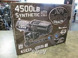KFI 4500LB Stealth Winch All Black Synthetic Rope 4500LB Winch No Winch Mount
