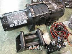 KFI 4500LB Stealth Winch All Black Synthetic Rope 4500LB Winch No Winch Mount