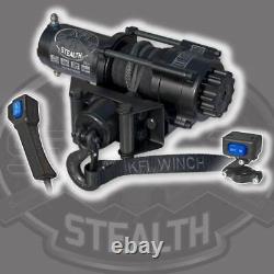 KFI Products Stealth Winch 3500 LB Synthetic Cable Rope ATV UTV Handlebar Switch