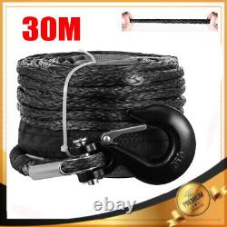 Kartols-Dyneema Synthetic Winch Rope with Hook 3/8 x 100ft 26,500 Lbs Recovery