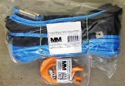 Mean Mother Synthetic SK75 Dyneema 3/8 x 100' Winch Line Rope withHook, 18,000-lb