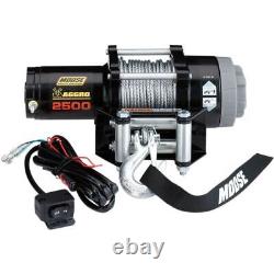 Moose Utility Moto Motorcycle Motorbike Snow Winch 2500LB With Synthetic Rope