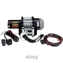 Moose Utility Moto Motorcycle Motorbike Snow Winch 3500LB With Synthetic Rope