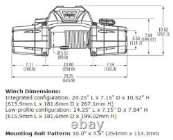 NEW Warn Zeon 10-S CE Winch with Synthetic Rope 12V 89611