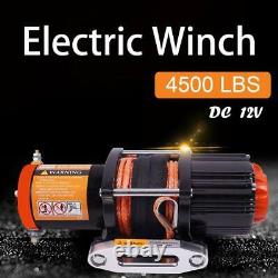 ORCISH 12V 4500lb Electric ATV UTV Synthetic Rope Winch Kits