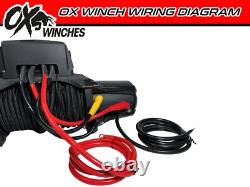 OX ELECTRIC BULL WINCH 13500lbs WINCH BLACK SYNTHETIC ROPE & TORCH