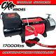 Ox Electric Winch 12v Recovery Offroad 17000lbs Wireless Synthetic Rope