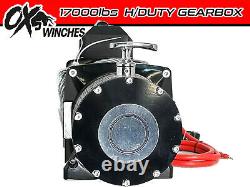 OX ELECTRIC WINCH 12V RECOVERY OFFROAD 17000lbs WIRELESS SYNTHETIC ROPE