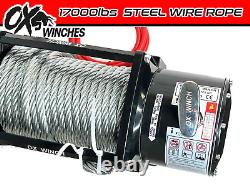 OX ELECTRIC WINCH 12V RECOVERY OFFROAD 17000lbs WIRELESS SYNTHETIC ROPE