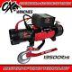 Ox Electric Winch Black 13500lb 12v Synthetic Rope Wireless Recovery Uk Stock