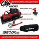 Ox Electric Winch Combo Deal 13500lb 12v Synthetic Rope Wireless Red
