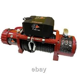 OX Electric Winch 13500lb 12v Synthetic Rope Red Wireless Recovery UK Stock