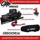 Ox Winch Military Combo Deal 13500lb Winch Black Synthetic Rope & Torch