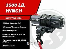 Polaris Ranger 3500 Lb. Black Ops Synthetic Rope Winch By SuperATV WN-3500