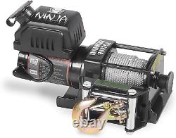 Premium 12V Electric ATV/UTV Winch with Synthetic Rope, Compact and Powerful 12