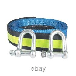 Reduce Vibration Tow Rope Synthetic Trailer Blue Reflective Winch