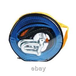 Reduce Vibration Tow Rope Synthetic Trailer Blue Reflective Winch