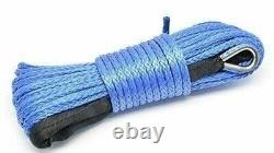 Replacement ATV Synthetic Winch Rope with Thimble 3/16 x 49.5' 2000-3500 lb