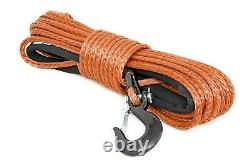 Rough Country Synthetic Winch Rope, Orange, 3/8 x 85', 16,000-lb Rating RS111