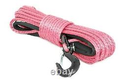Rough Country Synthetic Winch Rope, Pink, 3/8 x 85', 16,000-lb Rating RS136