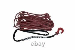 Rough Country Synthetic Winch Rope Red Clevis Hook Protective Sleeve