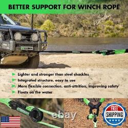 STEGODON Winch Rope 1/2in x 85ft Synthetic Winch Rope Kit, 32000LBS Winch Line