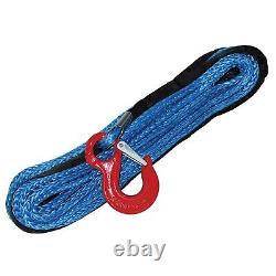 SYNTHETIC FIBRE WINCH ROPE AND HOOK 11mm BLUE 28M DB1309