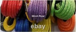 SYNTHETIC WINCH ROPE 1/2 x 100' DynaTech UHMWPE Blue with G80 Hook & Thimble
