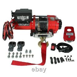 Stealth 3500lb 12v Electric Winch with Synthetic Rope & Pulley Block