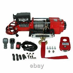 Stealth 4500lb 12v Electric Winch With Synthetic Rope & Includes Pulley Block