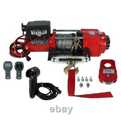 Stealth 4500lb 12v Electric Winch with Synthetic Rope, Control & Pulley Block