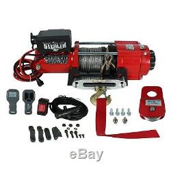 Stealth 4500lb 12v Electric Winch with Synthetic Rope & Pulley Block
