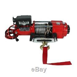 Stealth 4500lb 12v Electric Winch with Synthetic Rope & Pulley Block