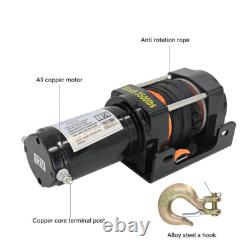 Stealth Electric Winch 3500lbs 12v with Synthetic Rope & Wireless Remote Garage
