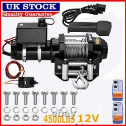 Stealth Electric Winch 4500lb / 2040kg 12v with Synthetic Rope & Wireless Remote