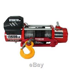 Stealth V2 13500lb 12v Winch with Synthetic Rope & Mounting Plate