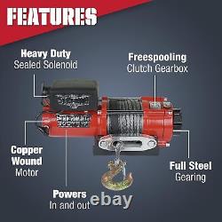 Stealth Winches Electric Winch 3500lb/1588kg 12v 3500lb, Synthetic Rope