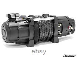 SuperATV Heavy Duty 1200 lb. Synthetic Rope ATV UTV Winch With Wireless Remote