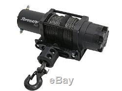 SuperATV Heavy Duty 6000 Lb. Synthetic Rope ATV UTV Winch With Wireless Remote