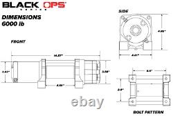 Super Atv 12v Winch 3 Ton 3,000kg, Atv/utv, Synthetic Rope, 4 Bolt, Superatv Wn