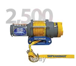 Superwinch Terra 25 12V ATV/UTV Winch 2,500 LB Capacity With 50' Synthetic Rope