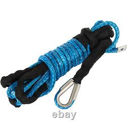 Synthetic Winch Rope 25300lbs 1/2 x 164' Winch Line Rope with Protective Sleeve