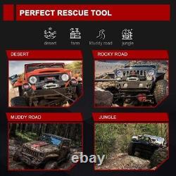 Synthetic Winch Rope 3/8 X 85', 25000 Ibs Winch Cable Line with Protective Slee