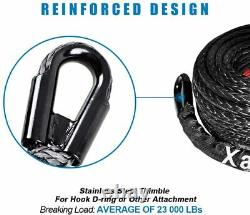 Synthetic Winch Rope, 3/8 x 85' 25000 Ibs Durable Winch Line Cable Rope, 85FT