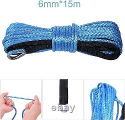 Synthetic Winch Rope 6mm Thickness, 5000-5700lbs Strength