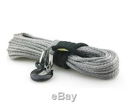 Synthetic Winch Rope, 8000 lb withHook & Sleeve