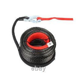 Synthetic Winch Rope Kit 10mm x 30m UV Resistant Tow Rope 18740 Lbs For Off