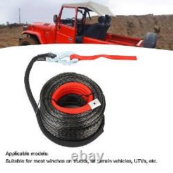 Synthetic Winch Rope Kit 10mm x 30m UV Resistant Tow Rope 18740 Lbs For Off