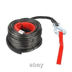 Synthetic Winch Rope Kit 10mm x 30m UV Resistant Tow Rope for Off Road Trucks