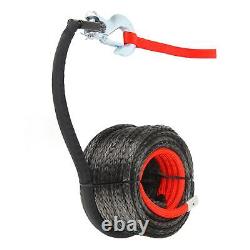 Synthetic Winch Rope Kit 10mm x 30m UV Resistant Tow Rope for Off Road Trucks